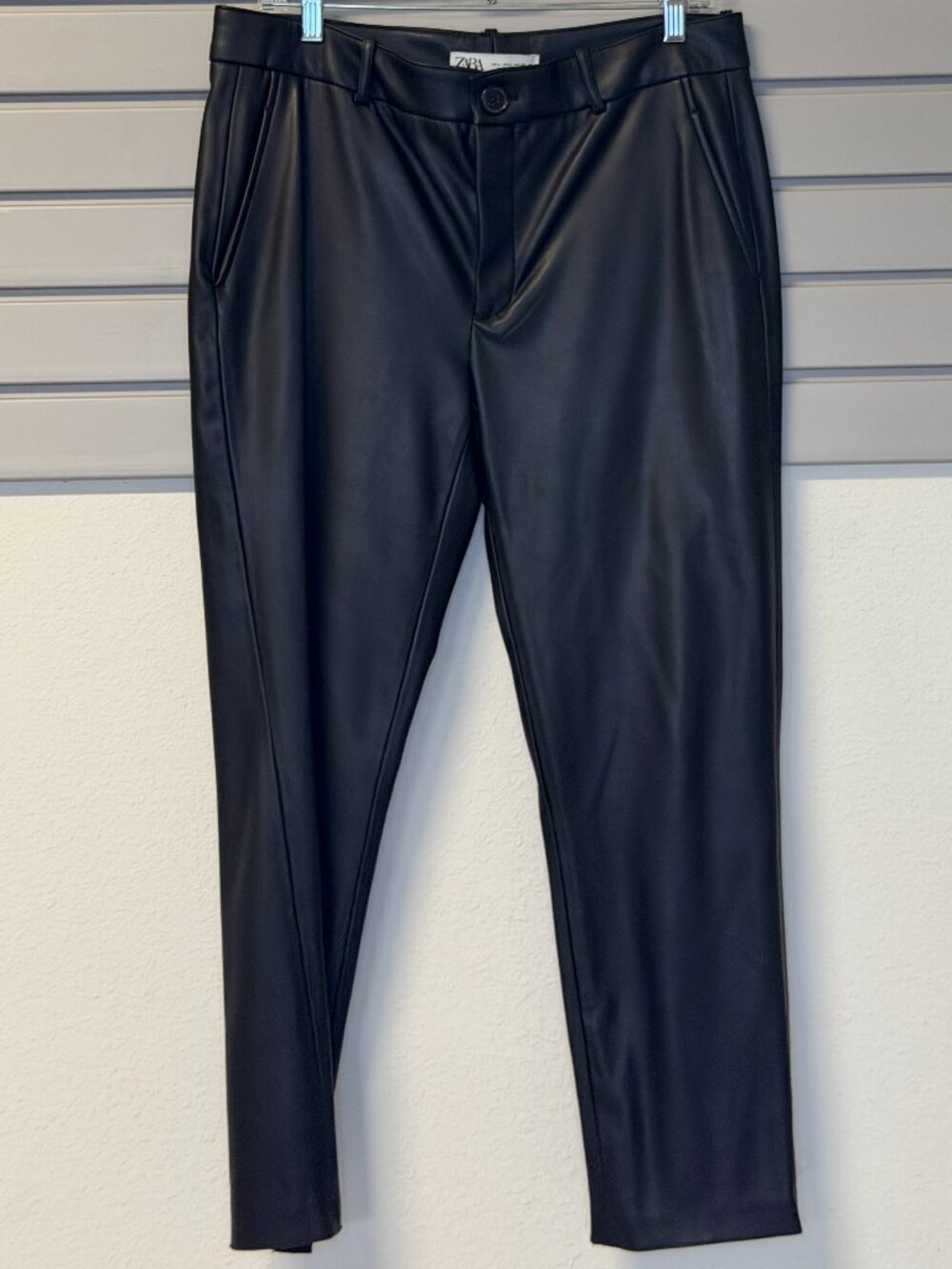 Zara Faux Leather Pleated Pant